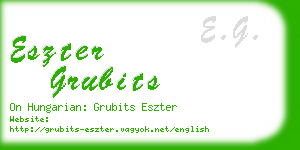 eszter grubits business card